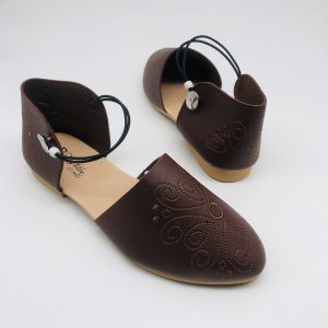 Women’s Ankle Strap Brown Flats