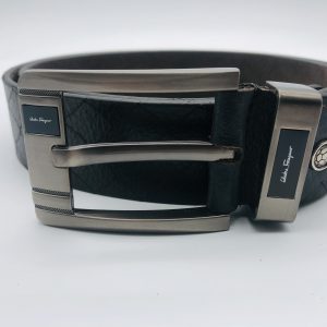 Men's Belt Leather | Black Stripe