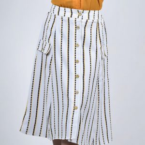 High Waist Detailed Skirt
