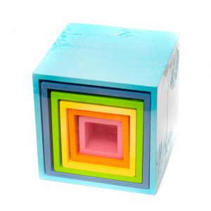 Wooden Rainbow Stacking Boxes – 6 Boxes