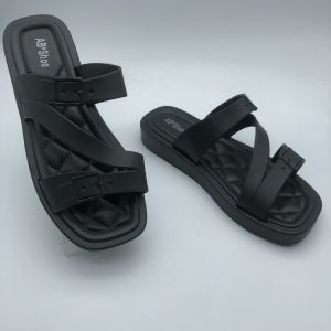 Stylish Black Rubber Sandal
