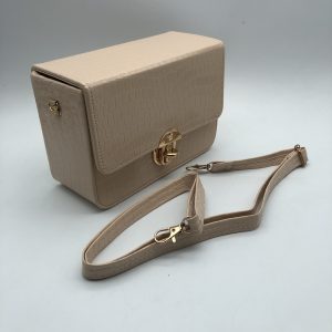 Box Side Sling Bag - Cream 003459