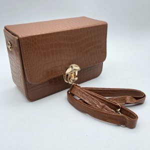 Box Side Sling Bag - Brown 003456
