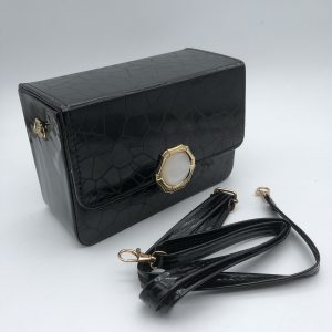 Box Side Sling Bag - Black 003437