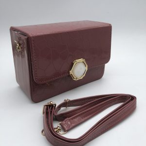 Box Side Sling Bag - Dark Pink 003435