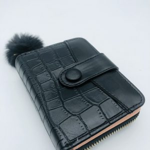 Women's Short Wallet - Black- 1750