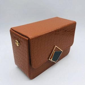 Box Side Sling Bag - Brown 003450