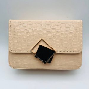 Box Side Sling Bag - Cream 003453