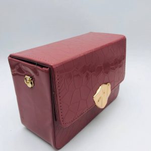 Box Side Sling Bag - Dark Pink 003470