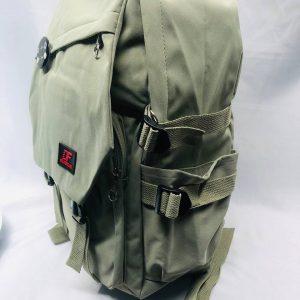 Solid Color Polyester Backpack - Green