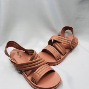 Stylish Beige Rubber Sandal -3613