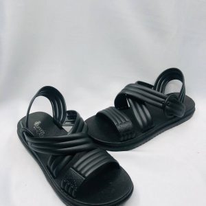 Stylish Black Rubber Sandal -3613