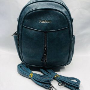 Small Leather Backpack - blue