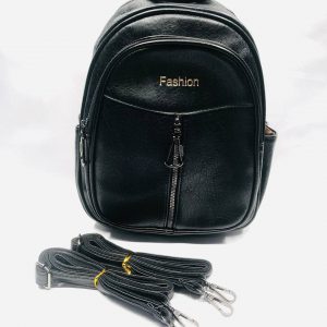 Small Leather Backpack - black