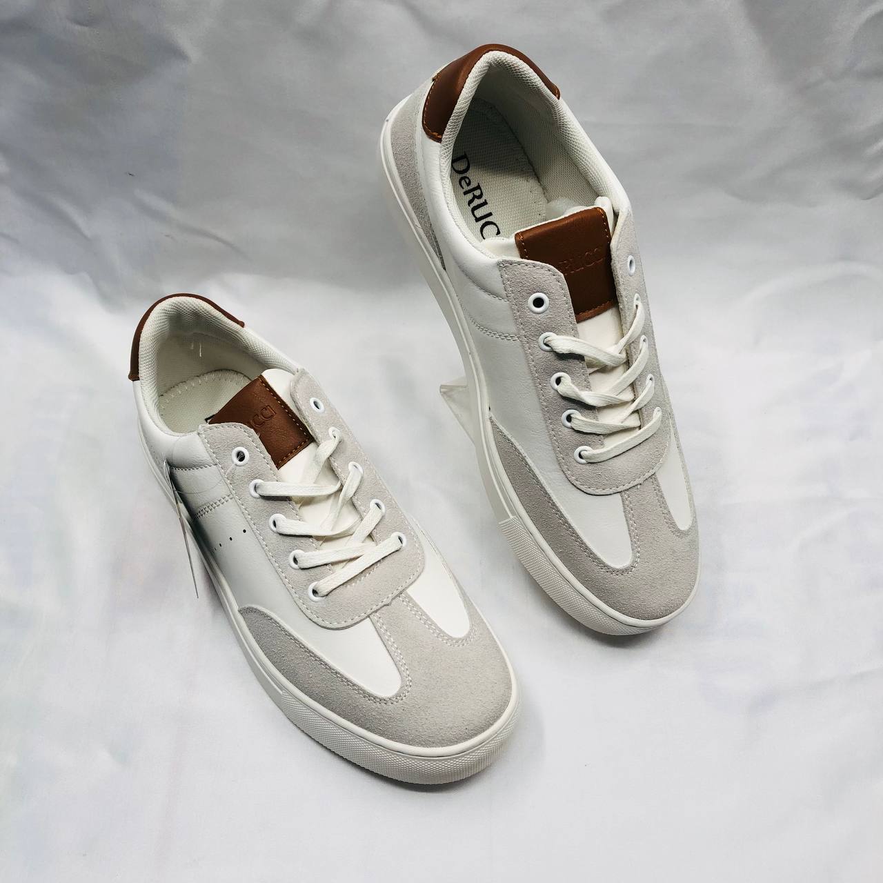 Men’s Casual Shoes D070- White/Brown | ASQ.LK