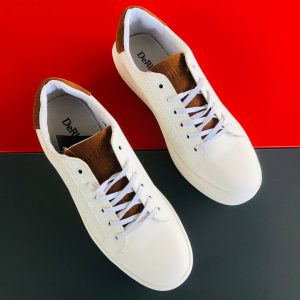 Men's Casual Shoes D034- White/Brown