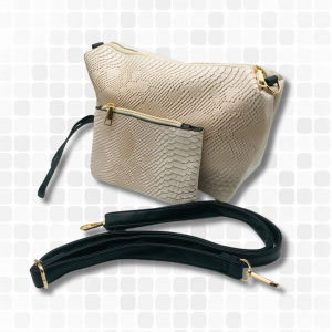Hand Bag with Coin purse - White - 2050