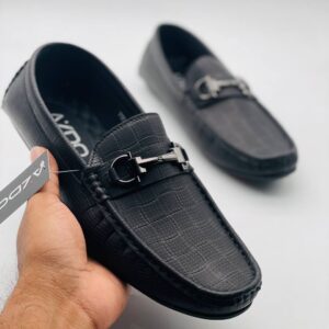 Men's Casual Black Loafer 708N